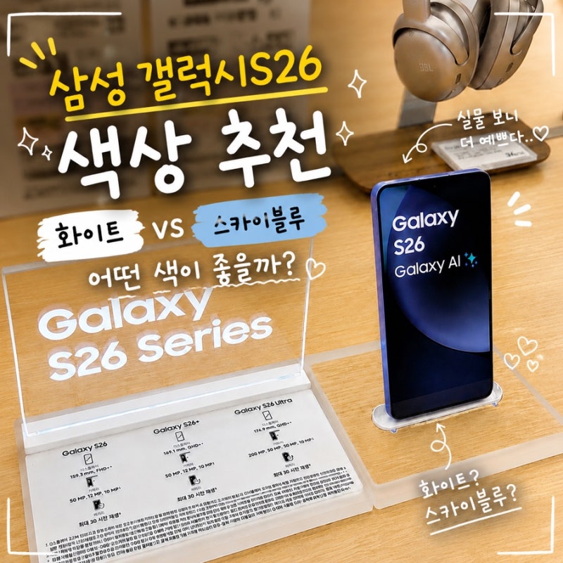 삼성 갤럭시S26 색상 추천｜화이트 vs 스카이블루 어떤 색이 좋을까?