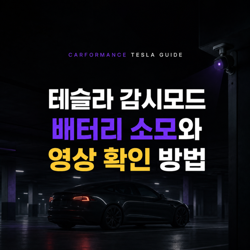 테슬라 감시모드 사용법, 배터리 소모와 블랙박스 영상 확인 방법