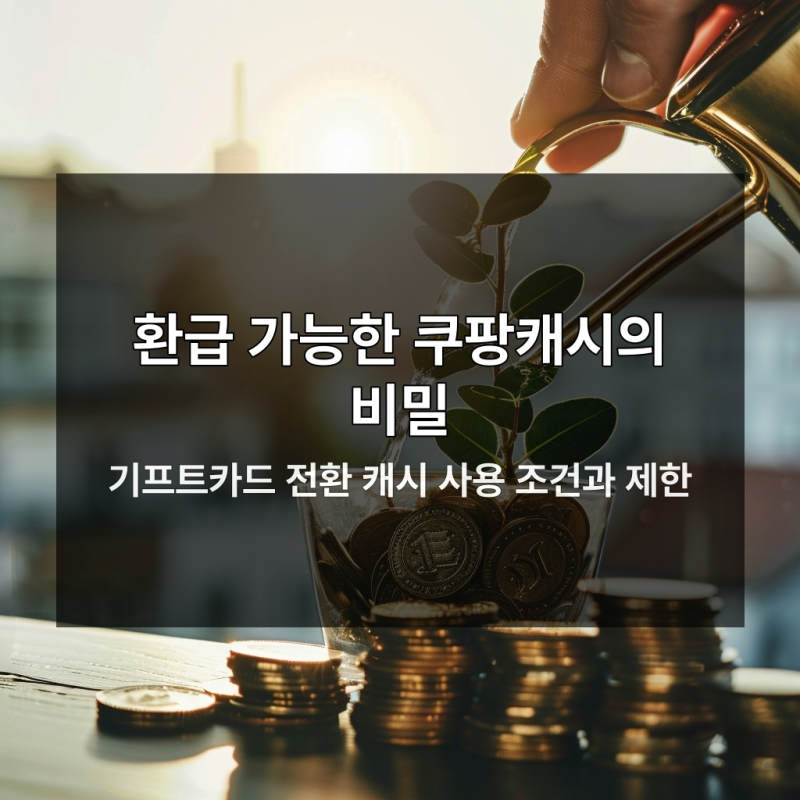 쿠팡캐시 환급 조건 4가지 알고 안 쓰면 손해 본다