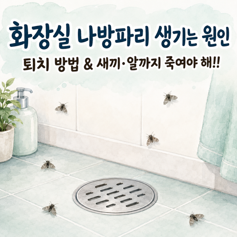 화장실 나방파리 생기는 원인 퇴치 방법 & 새끼 알까지 죽여야해!!