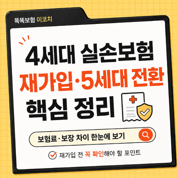 4세대에서 5세대 실손보험으로 재가입 뭐가 달라질까? (ft.4세대 5세대 실손보험 보장차이 총....