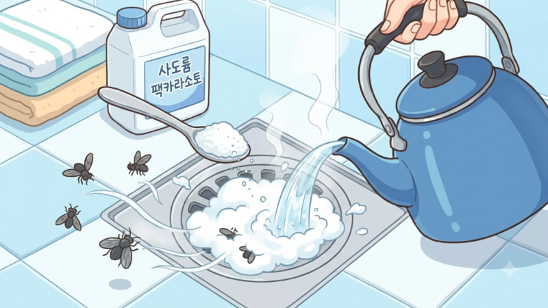 화장실 나방파리 완벽 퇴치법! 과탄산소다 하수구 청소 총정리