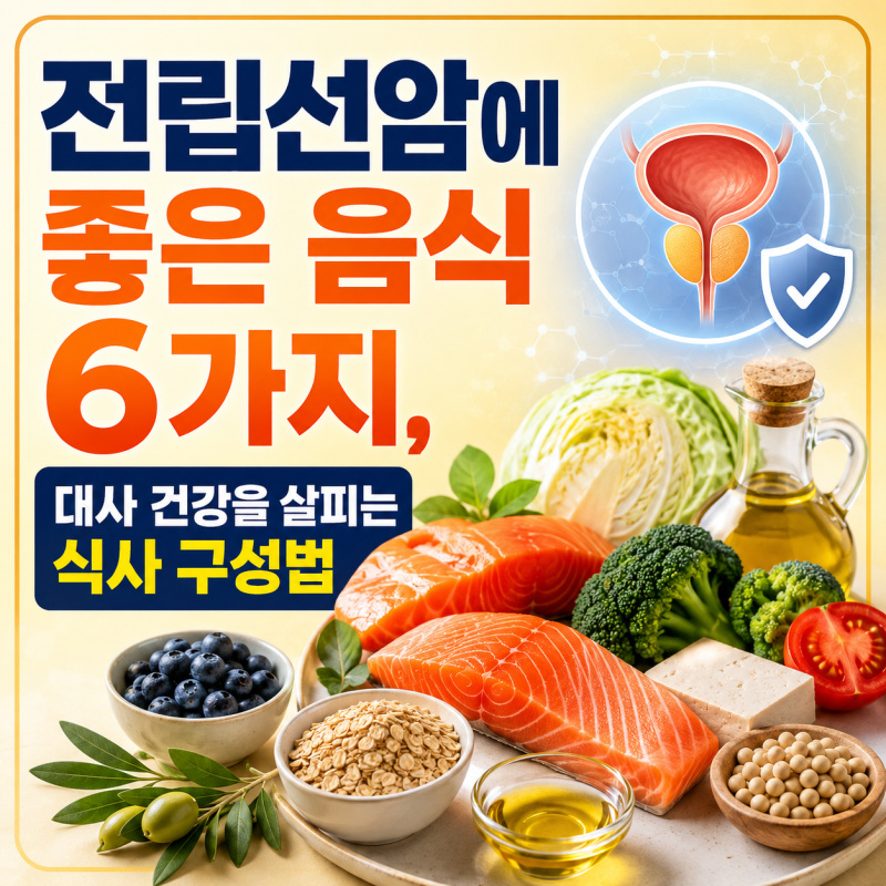 전립선암에 좋은 음식 6가지, 대사 건강을 살피는 식사 구성법