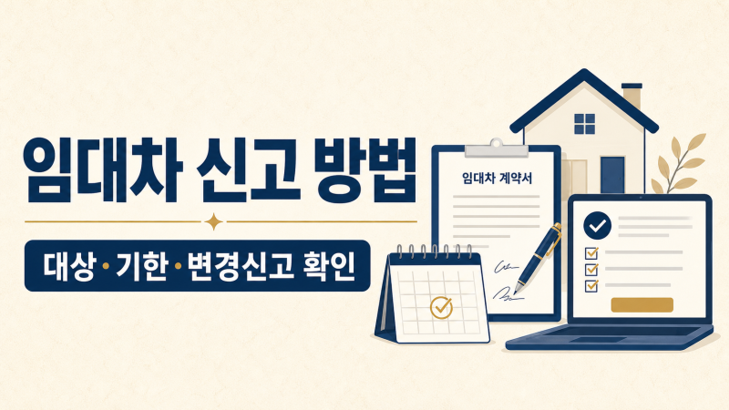 주택 임대차계약 신고 대상·방법｜30일 기한과 과태료