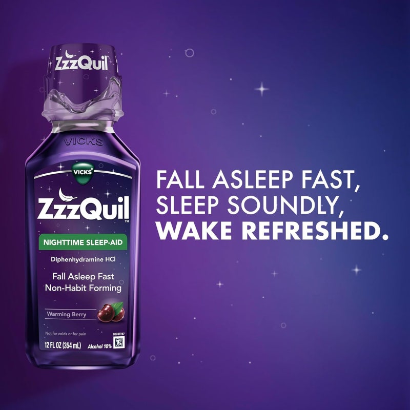 ZzzQuil 지퀼 수면보조제 ｜멜라토닌과 디펜히드라민 차이 비교