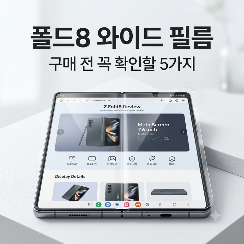 갤럭시 Z 폴드8 와이드 필름 추천! 구매 전 꼭 확인해야 할 5가지