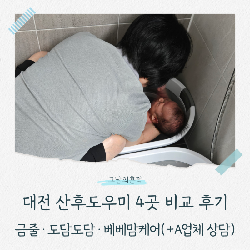대전 정부지원 산후도우미 비교 후기｜금줄 VS 도담도담 VS 베베맘케어 직접 이용 후기