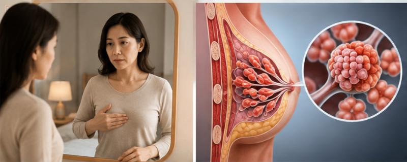 유방암 발생원인과 초기증상, 통증 없는 멍울도 놓치면 안 되는 이유