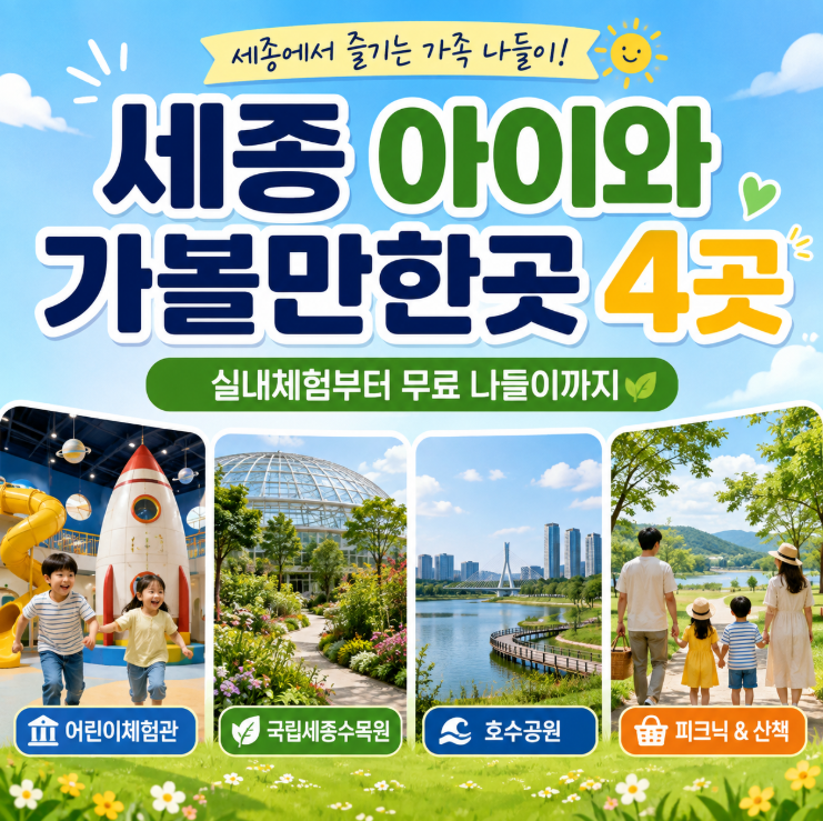 청주 근교 세종 아이와 가볼만한곳 4곳｜여름방학 실내체험·무료 나들이