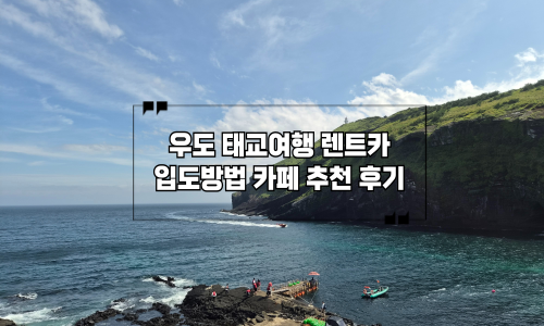 우도 전기차 대여해서 태교여행 드라이브 코스와 카페 우디한섬 후기