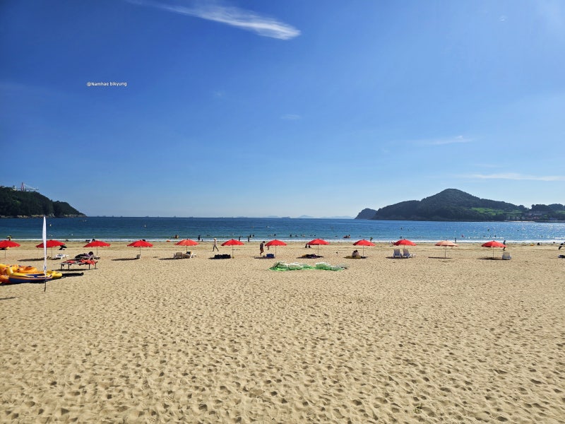 남해 송정 해수욕장 캠핑 추천! 송정솔바람해변에서 즐긴 여름 바다 여행