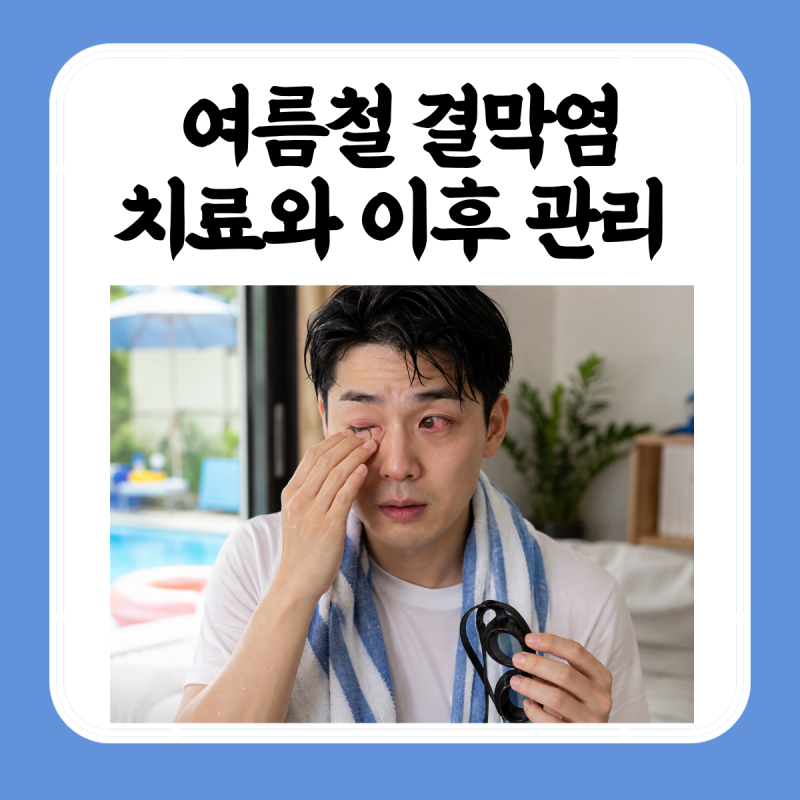 결막염, 빨간 눈만 가라앉으면 끝일까요? 약사가 제안하는 여름철 결막염 예방·회복 솔루션