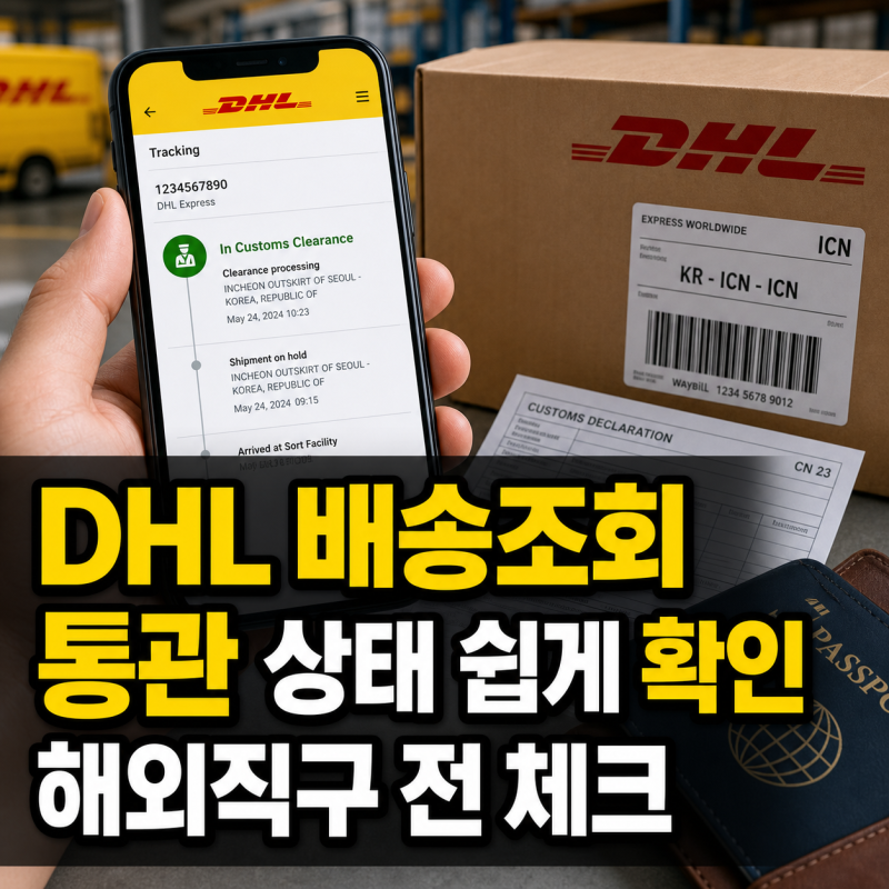 해외 직구 DHL 배송조회와 통관 진행 상태를 쉽게 확인하는 방법