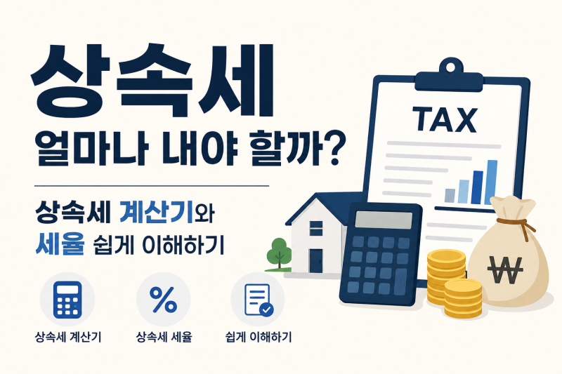 상속세 얼마나 내야 할까? 상속세 계산기와 세율 쉽게 이해하기