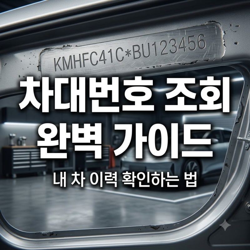 차대번호 조회 및 차량 이력 확인 방법 완벽 정리