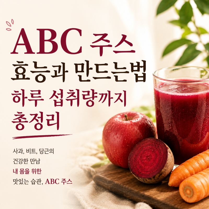 ABC 주스 효능과 만드는법 하루 섭취량까지 총정리