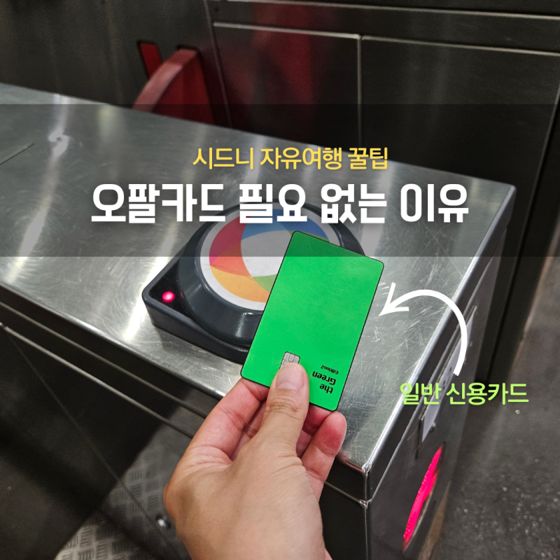 시드니 오팔카드 필요없음 신용카드 터치 가능 구매 충전 환불방법 정리
