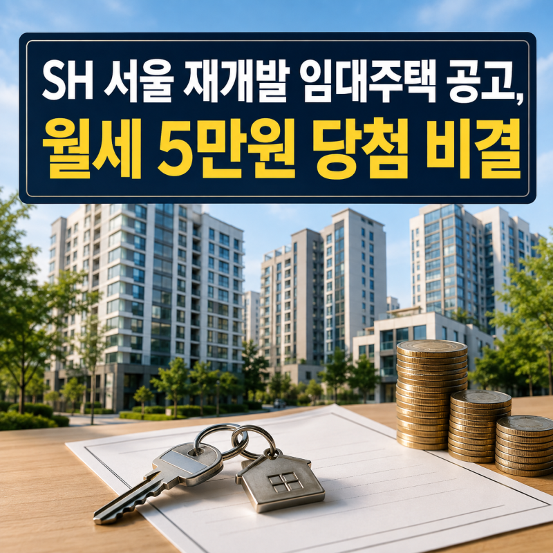 SH 서울 재개발 임대주택 공고, 월세 5만원 당첨 비결