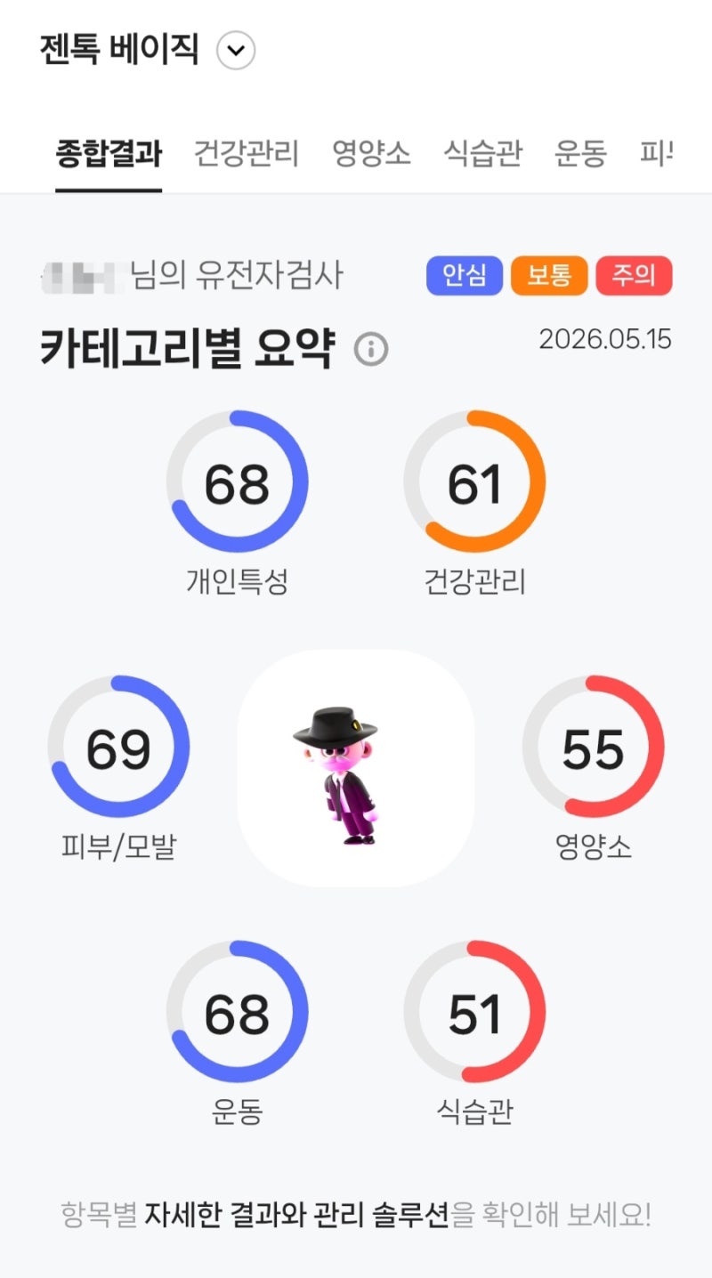젠톡 베이직 유전자 검사 후기