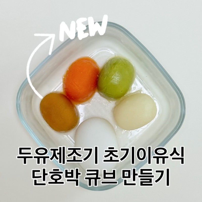 마이아두유제조기 초기이유식 단호박 큐브 만들기