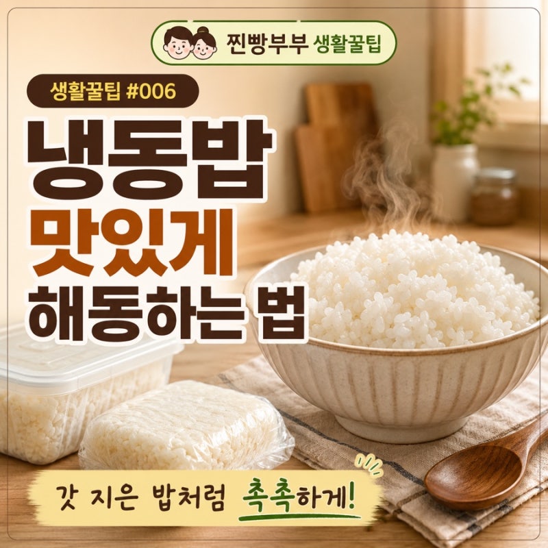생활꿀팁 #006 | 냉동밥 맛있게 해동하는 방법, 갓 지은 밥처럼 촉촉하게!
