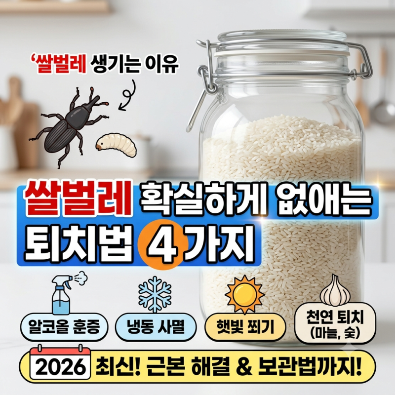 쌀벌레 생기는 이유와 확실하게 없애는 퇴치법 4가지