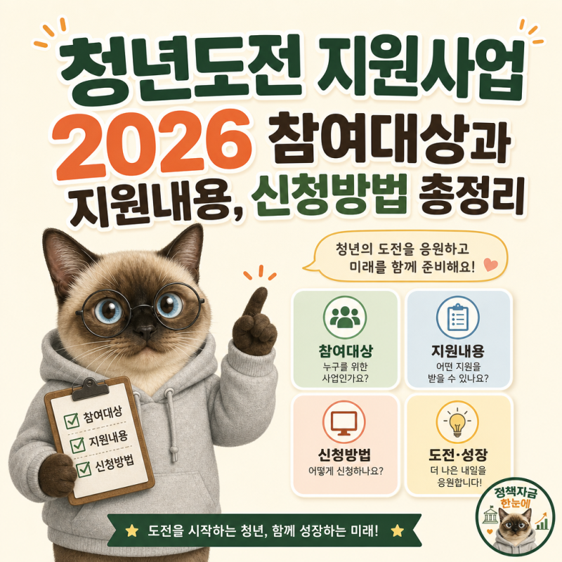 청년도전 지원사업 2026 참여대상과 지원내용, 신청방법 총정리