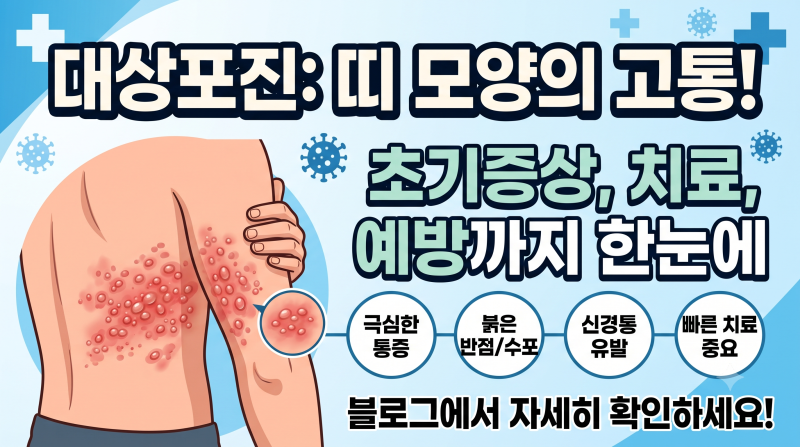 [대상포진 초기 증상] 감기 몸살로 오인하기 쉬운 신호와 72시간 골든타임