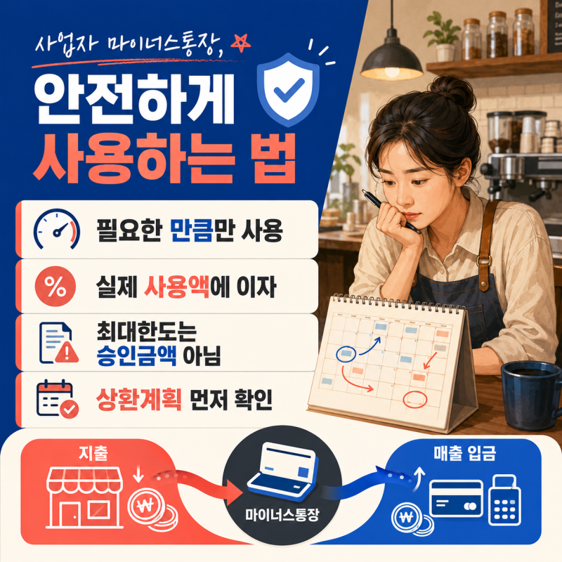 자영업자 개인사업자 마이너스통장 최대 1억 개설 방법, KB사장님+ 대출 신청 조건과 한도 확....