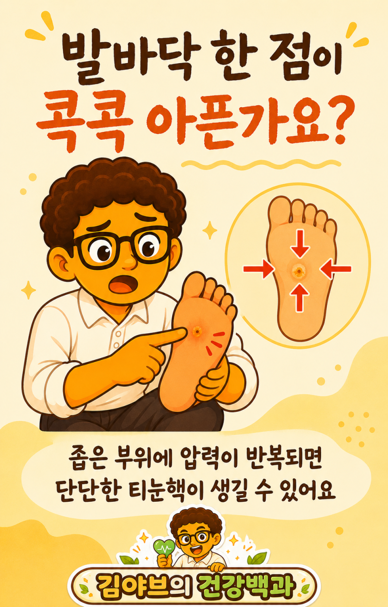 발바닥 티눈 원인과 제거법 굳은살사마귀 차이까지