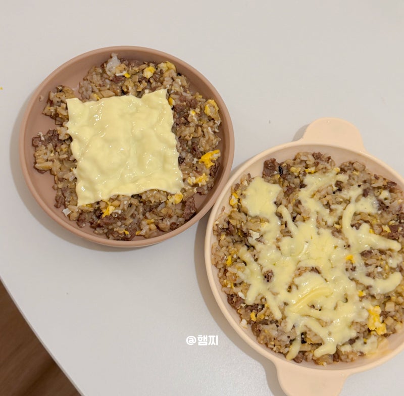 유아식 소고기 볶음밥 새송이버섯 치즈 한그릇 뚝딱 식단