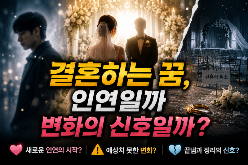 결혼하는 꿈 해몽 50가지｜모르는 사람·전남친·결혼식이 취소되는 꿈 총정리