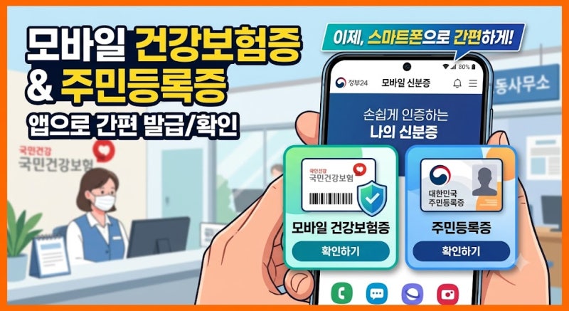 2026년 병원 갈 때 필수! 모바일 건강보험증 발급 및 주민등록증 대체 완벽 가이드