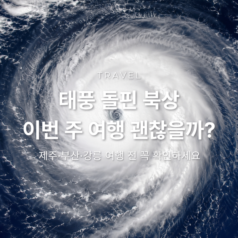 태풍 돌핀 북상, 이번 주 여행 괜찮을까? 제주·부산·강릉 여행 전 꼭 확인하세요