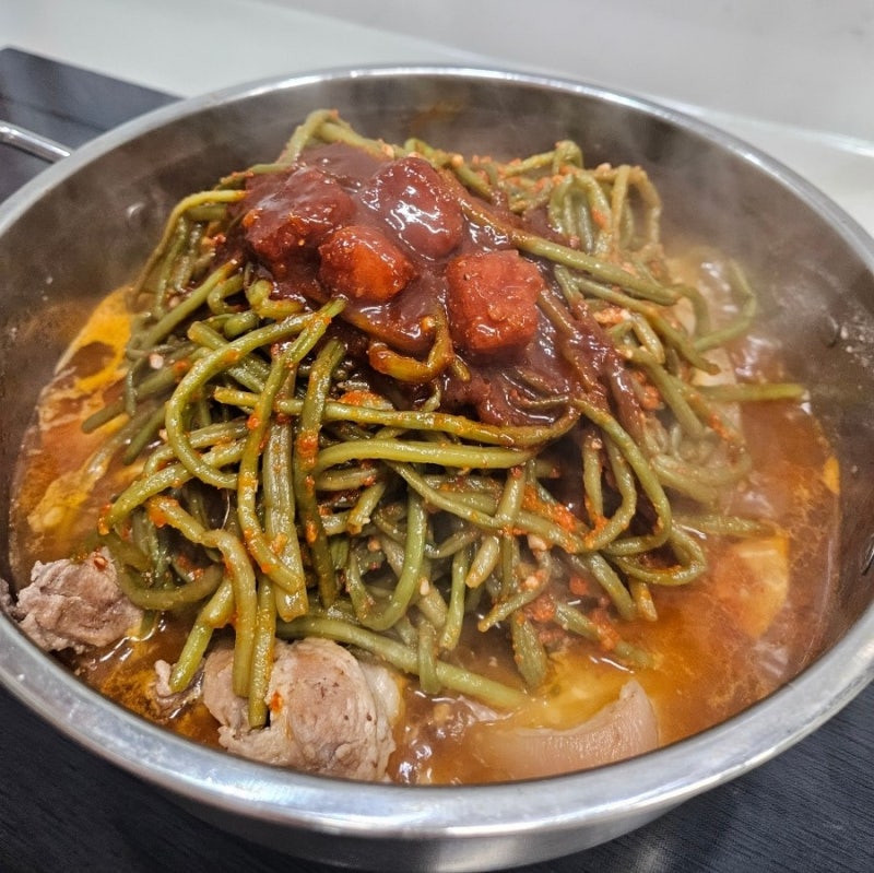 고구마순김치 돼지고기찜 만들기 익산파크골프강사 익산고구마