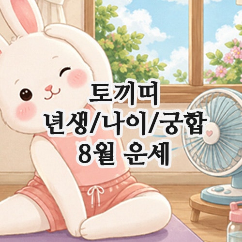 토끼띠년생 나이표 상극 궁합｜26년 8월 토끼띠운세(99년생,87년생,75년생,63년생)