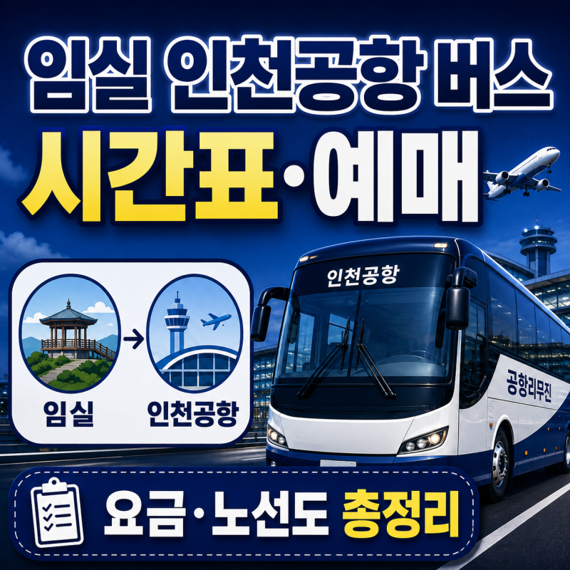 임실 인천공항 버스 시간표·예매｜호남제일문·전주 경유 요금·노선도 총정리
