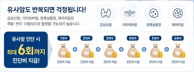 여성보험 6번지급하는 유사암 진단비 플랜! 갑상선암까지