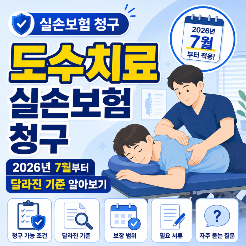 도수치료 실손보험 청구 | 2026년 7월부터 달라진 기준 알아보기