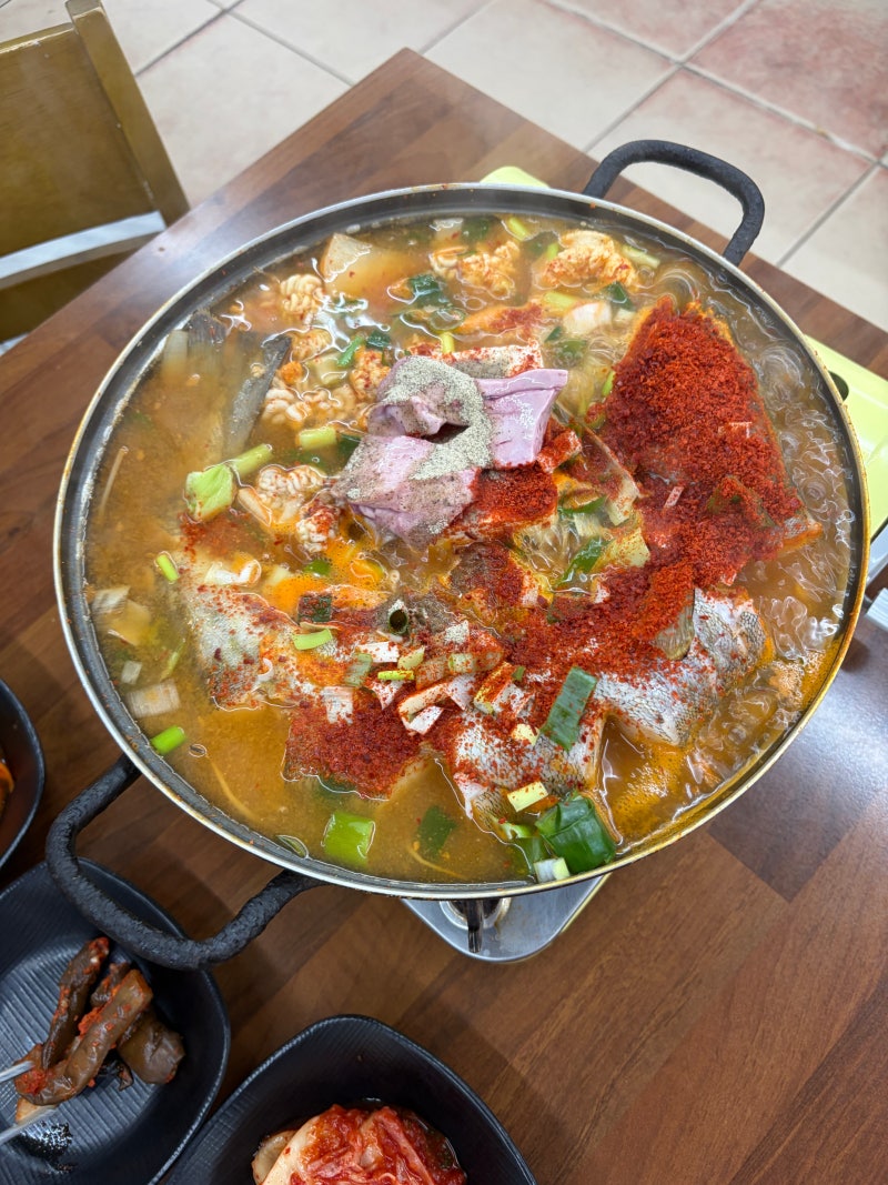 비오는날 양양 대구탕 맛집 낙산해수욕장 애견동반 전라도식당