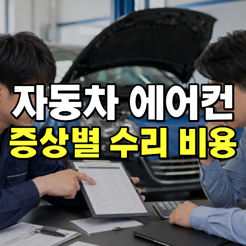 자동차 에어컨 수리비용 부품 고장 증상별 예상 금액