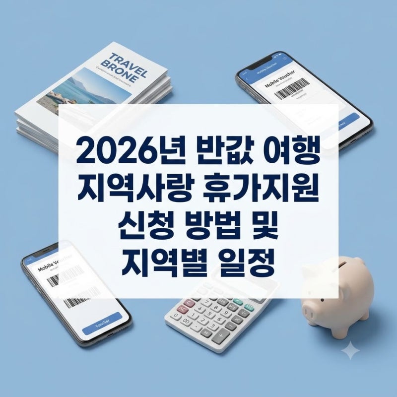 2026년 반값 여행 지역사랑 휴가지원 사전 신청 자격 및 환급 방법 총정리