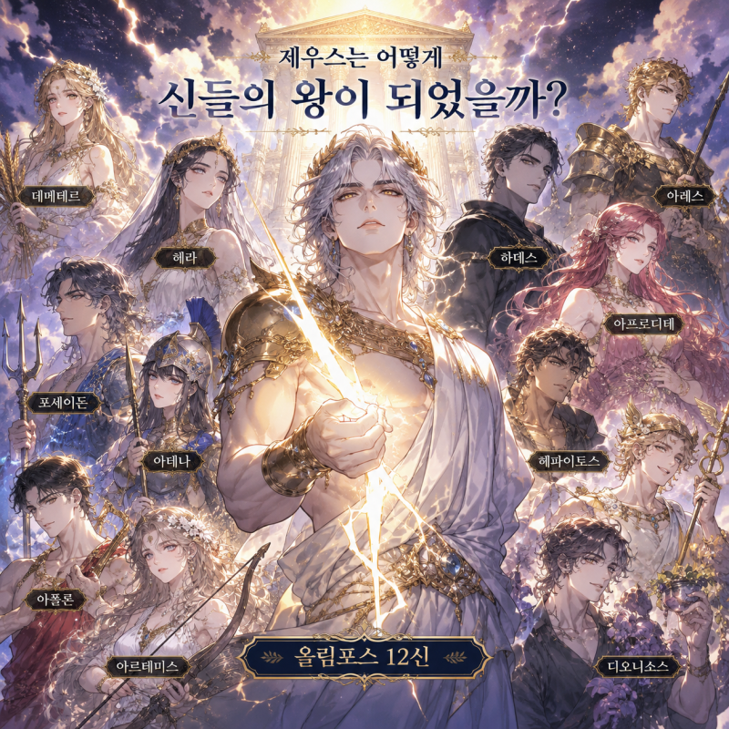 제우스는 어떻게 신들의 왕이 되었을까? 그리스 신화 핵심 정리