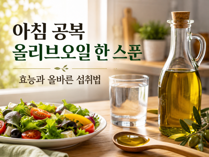 아침 공복 올리브오일 한 스푼 효능과 올바른 섭취법