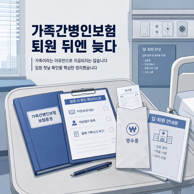 “퇴원하고 알면 이미 늦는다” 가족간병인보험 반드시 먼저 할 일