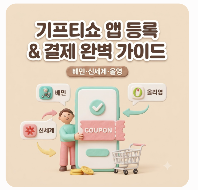 선물받은 기프티쇼 사용방법은? 배민 신세계 올영 쿠폰 앱 등록 적용 어플 결제 방법