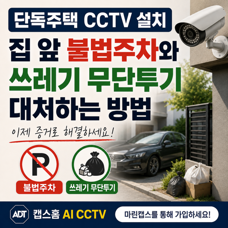 단독주택 CCTV 설치, 집 앞 불법주차와 쓰레기 무단투기 대처하는 방법