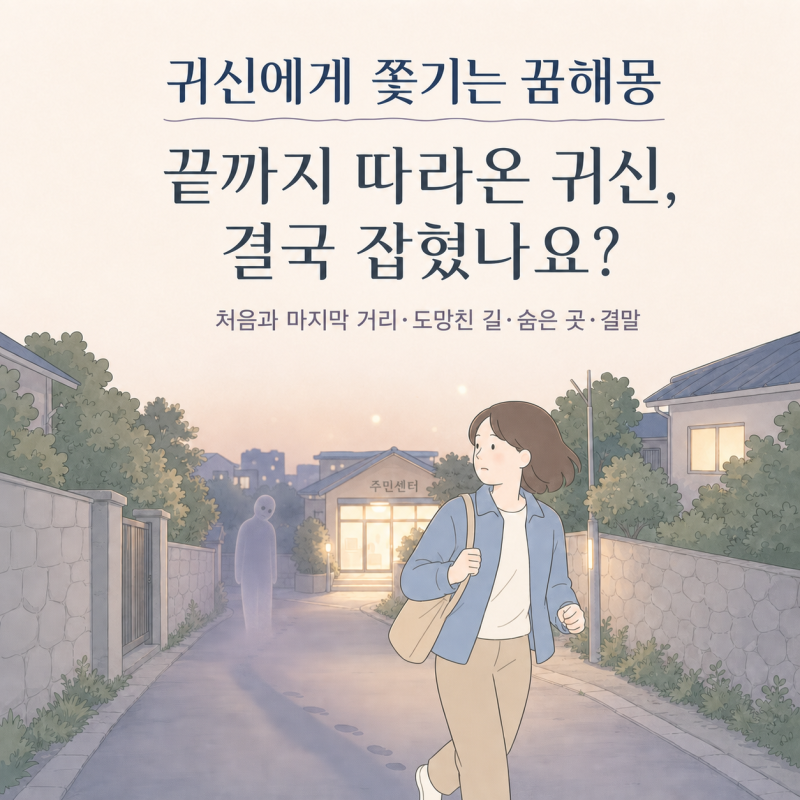 귀신에게 쫓기는 꿈해몽 | 끝까지 따라온 귀신, 결국 잡혔나요?