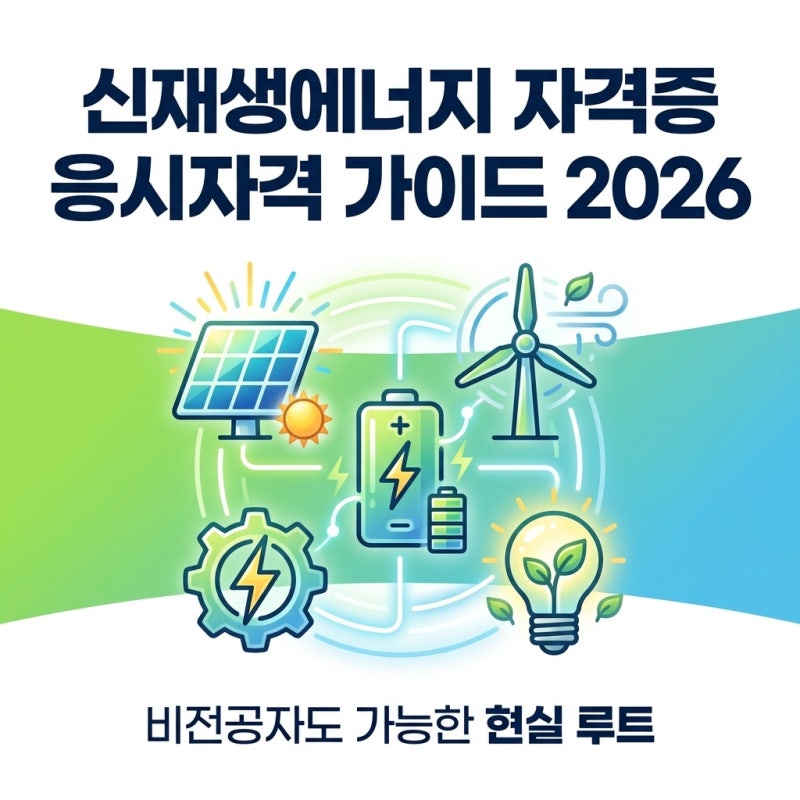 신재생에너지 자격증, 비전공자도 응시자격 충족 가능한 조건