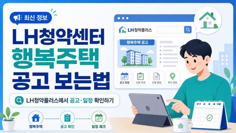 LH 행복주택 신청 방법과 LH청약플러스 공고 확인 방법